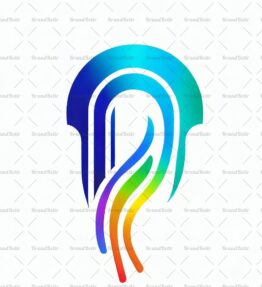 Abstrakter Wasserfall und Regenbogen